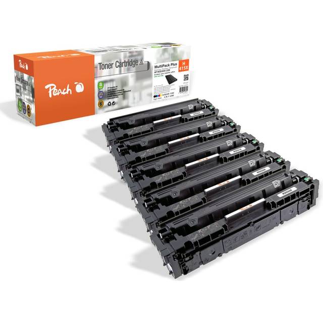 Peach-lasertoner som passar till HP 415X Lasertoner Multi-Plus W2030-3X, 5-pack