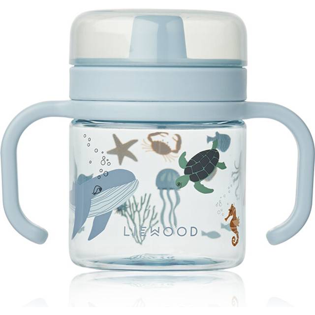 LIEWOOD - Kylo Tritan Sippy Cup 280ml - Kopp med pip - 1032 Sea creature / Sandy - D8 x H11 x W14 cm