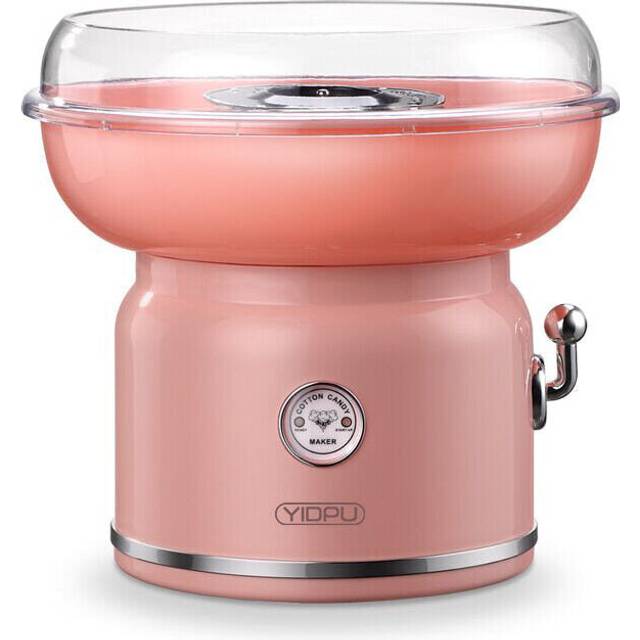 (Pink) Electric DIY Cotton Candy Maker 500W 300ml Portable Cotton Sugar Floss Machine Household