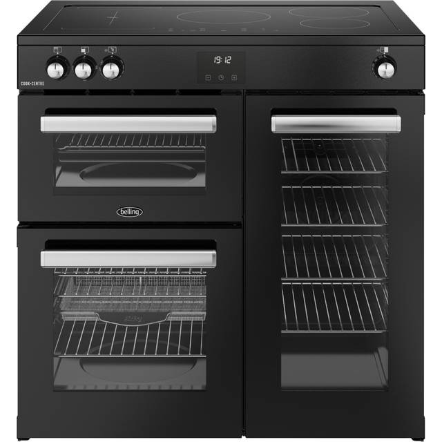Belling Cookcentre 90cm Electric Induction Range Cooker - Black