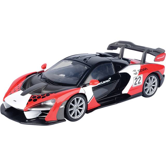 McLaren Senna 22 Black with Red and White Graphics &#34;GT Racing&#34; Series 1/24 Diecast Model Car by Motormax
