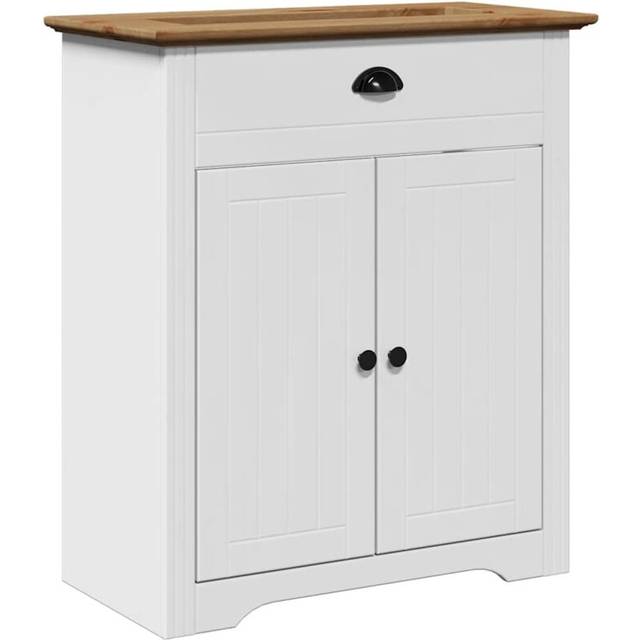 Tvättställsskåp BODO vit och brun 70x35x80 cm