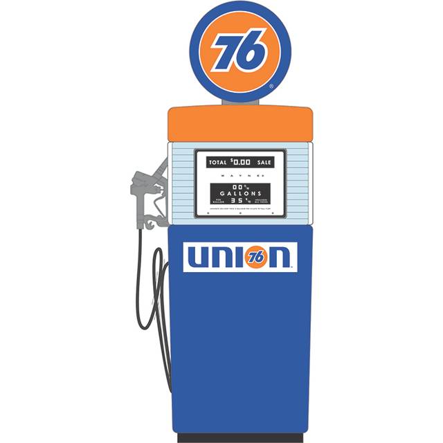 1951 Wayne 505 Gas Pump &#34;Union 76&#34; Blue and Orange &#34;Vintage Gas Pumps&#34; Series 16 1/18 Diecast Replica by Greenlight