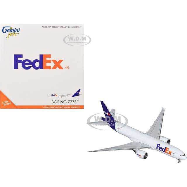 Boeing 777F Commercial Aircraft "FedEx (Federal Express)" (N895FD) White with Purple Tail 1/400 Diecast Model Airplane by GeminiJets