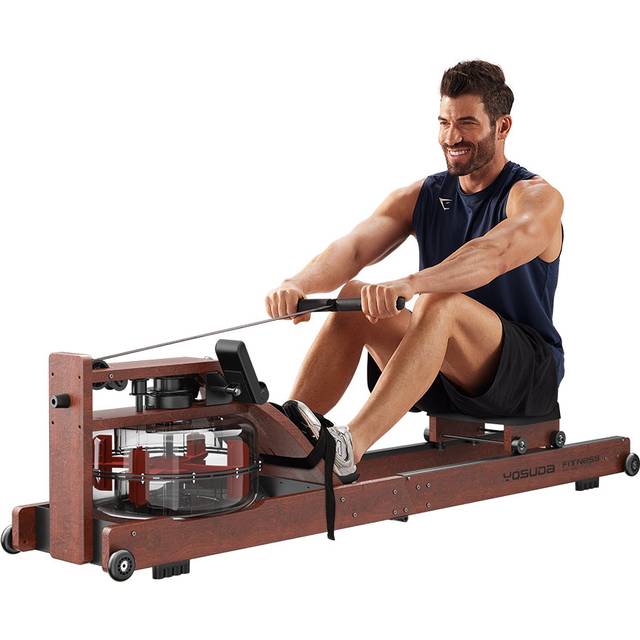 YOSUDA Wooden Water Resistance Rowing Machine