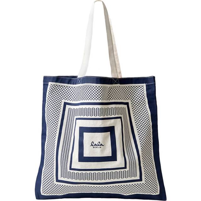 LALA Berlin - Tote Maja Canvas - Bärbar väska - Heritage Stripe Navy - Onesize
