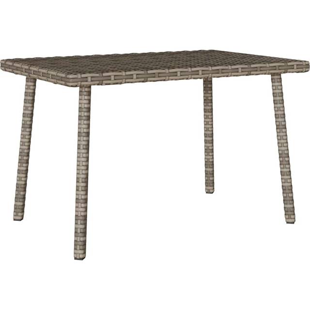 vidaXL Soffbord för trädgården rektangulärt grått 60x40x37 cm