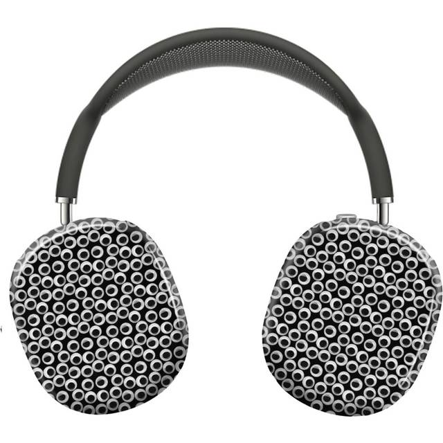 (Googly Eye Pattern - Black_7525) Protective Cover for AirPods Max Headphones Aesthetic Print Snap On Cases