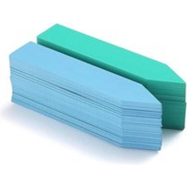 Waterproof Plastic Plant Labels for Garden Nursery, Easily Differentiate Plant Types, Reusable Plant Tags (Blue and Green)