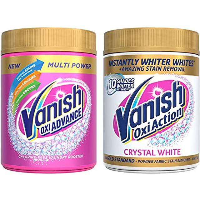 Gold Oxi Advance and Crystal White Whitener Gold Oxi Action Fabric Stain Remover Powder, 2 x 470 g
