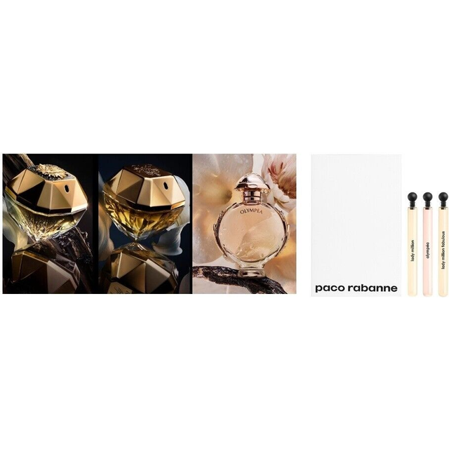 Paco Rabanne Discovery Miniature Gift Set - 3x4ml 1 Million EDT Splash + Invictus EDT Splash + Phantom EDT Splash (4ml)