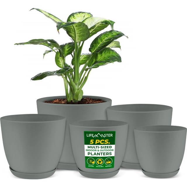 Planter Pots with Drainage Holes  Lightweight  Durable  SpaceSaving Pots for Indoor and Outdoor  Versatile Functionality  Si