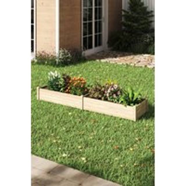 Flower Bed For Garden Center Wood Raised Garden Bed - Brown - One Size