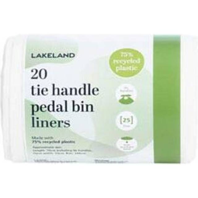 20 Lakeland Tie Handle Small Pedal Bin Liners 25L
