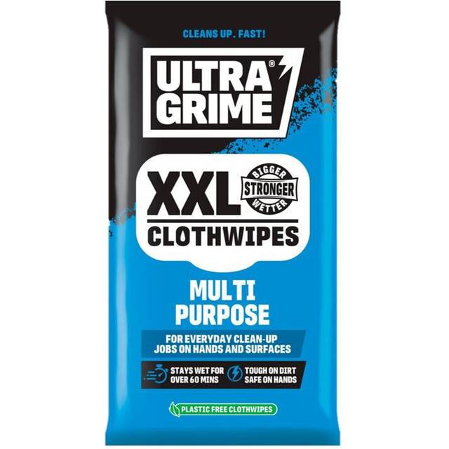 Pack of 20 UltraGrime Original Multi Purpose XXL Cloth Wipes - Multicolour - Uniwipe
