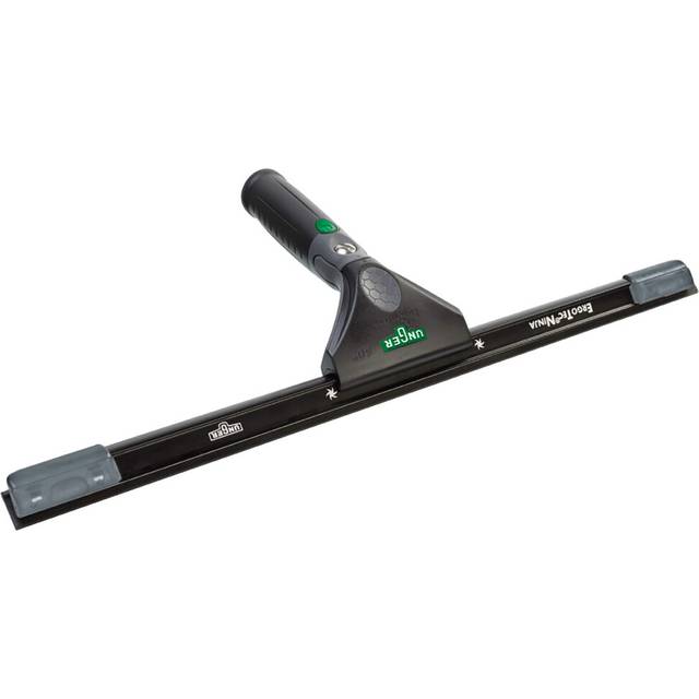 Unger ErgoTec NINJA Window Squeegee 45cm ? 40? Aluminium Channel, Soft Rubber Blade & Ergonomic Handle ? Professional Window Cleaning Equipment, Black
