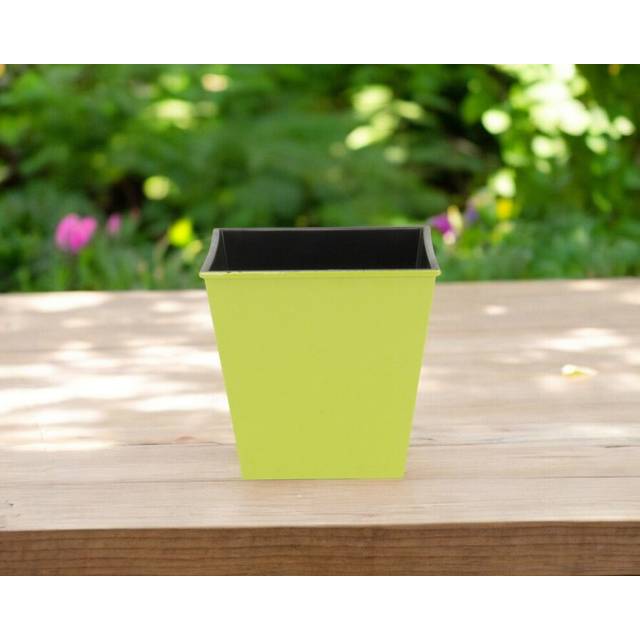 5 Lime Green Recycled Plastic Indoor Outdoor Rectangular Pot Planter