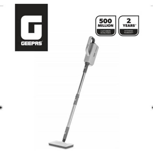 Geepas 1500W Multifunction Upright Steam Cleaner Mop, White