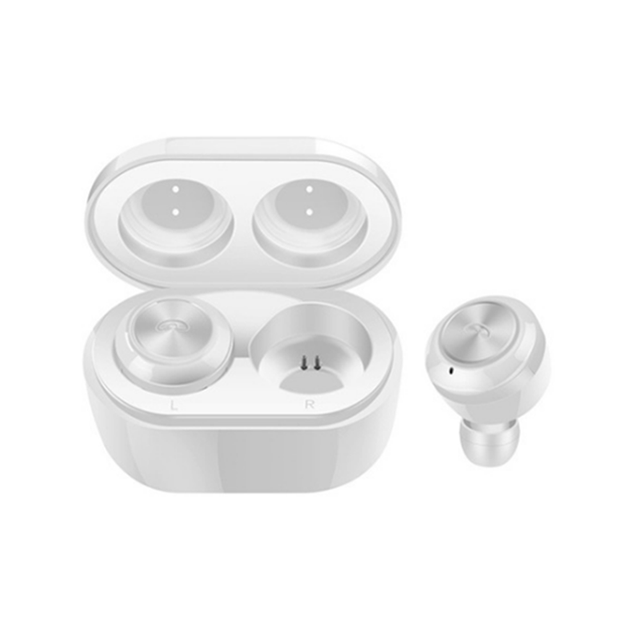 (White) Bluetooth 5.0 Wireless Earbuds Built In Mic Hd Sound Earphone Binaural Stereo With Charging Case Headsets