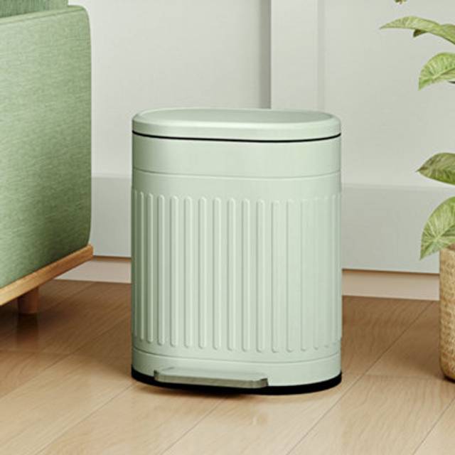 HOMCOM 20L Pedal Bin, Metal Kitchen Bin with Soft-close Lid, Light Green, Green
