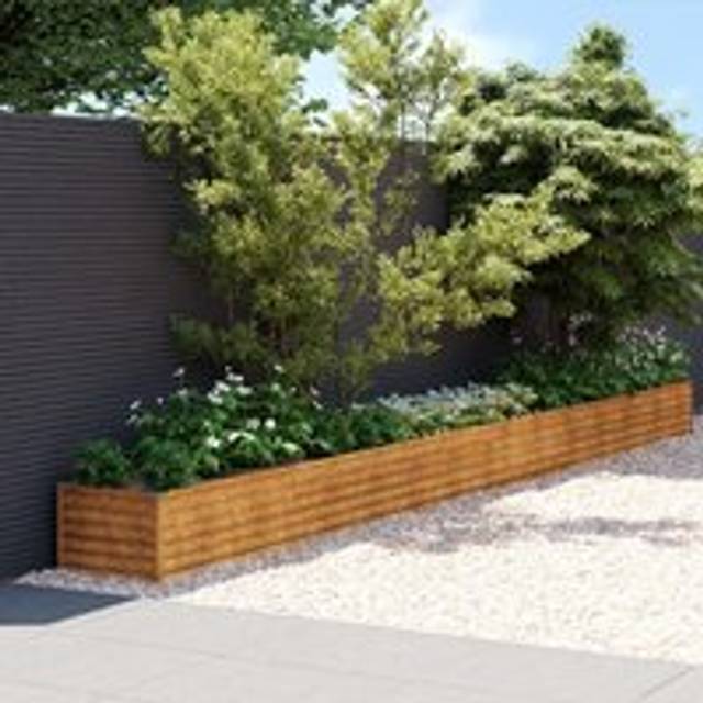Garden Raised Bed 580x50x36 cm Corten Steel - Brown - One Size
