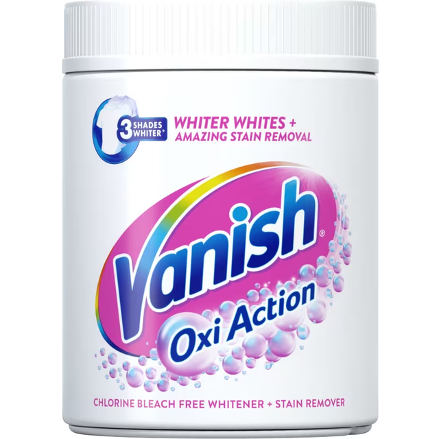 Vanish Oxi Action Whitener & Fabric Stain Remover 650g