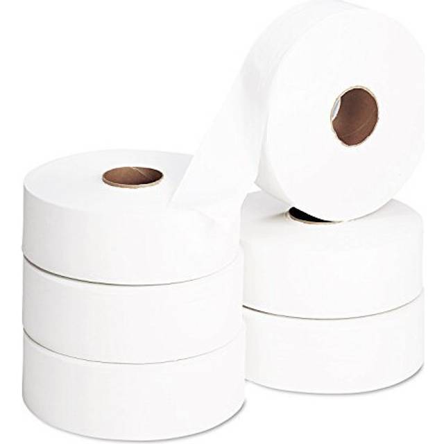 Pack of 6 x 2ply Jumbo Toilet Rolls - Standard Core - 300 metres
