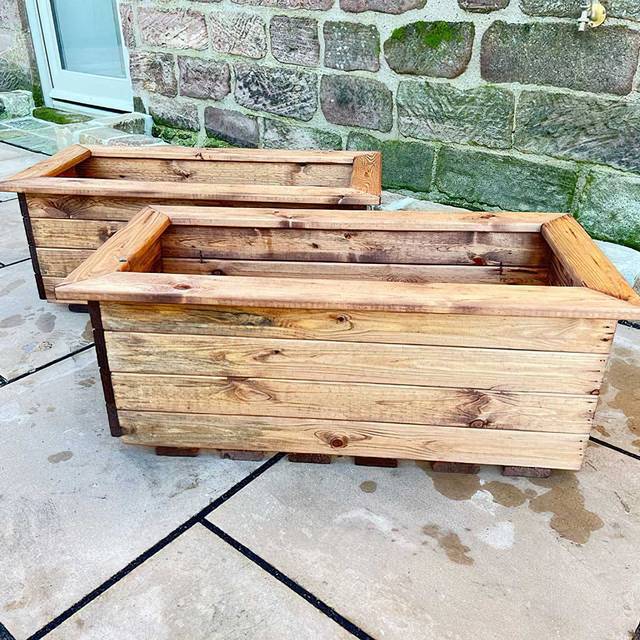 Charles Taylor 2pc Large Trough Set, Brown
