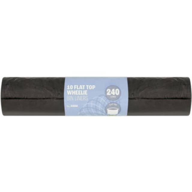 ASDA 10 Flat Top Wheelie Bin Liners 240 Litres