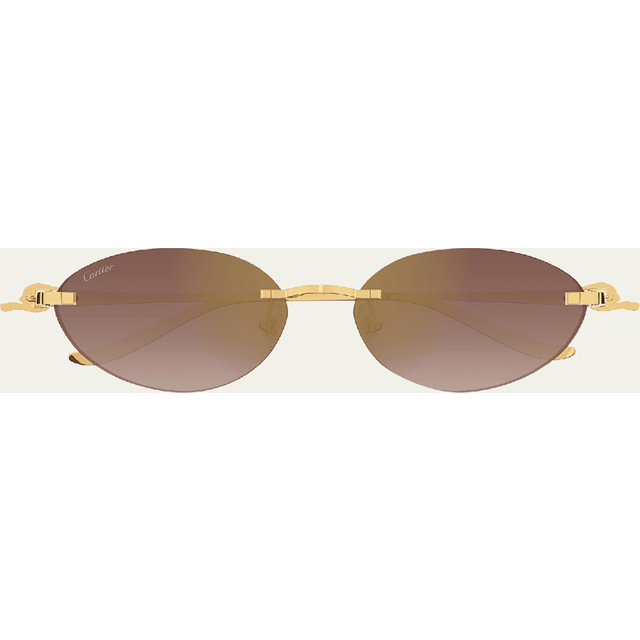 Cartier Woman Sunglass CT0504S -  Frame color: Gold, Lens color: Red