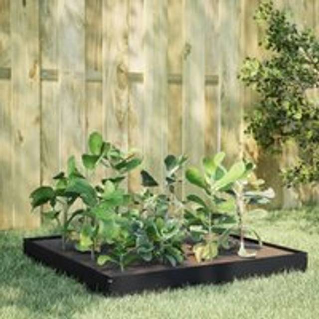 Garden Raised Bed Black 100x100x18.5 cm Steel - One Size
