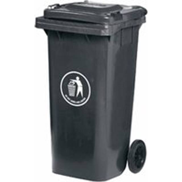 Wheelie Bin; 120L; 30% Recycled Polyethylene; Dark Grey