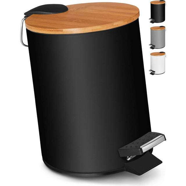 3L dustbin toilet | dustbin with soft closed pedal | beautifully designed cosmetics dustbin, black