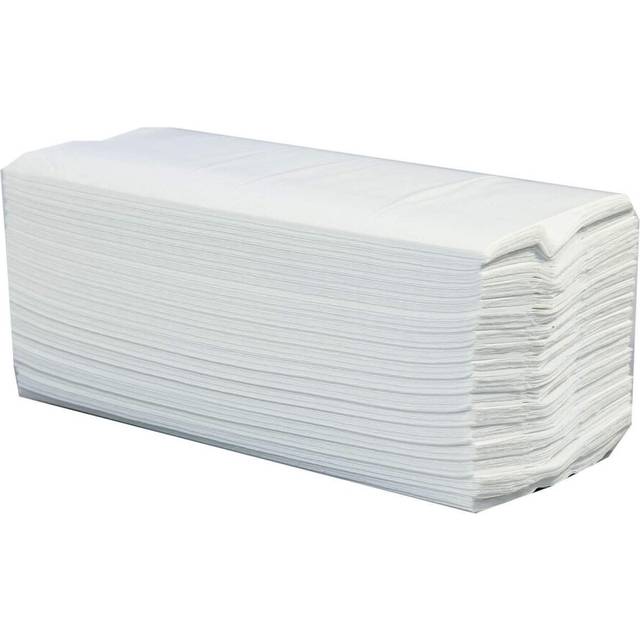 2400 x WHITE 2 PLY C-FOLD PAPER HAND TOWELS MULTI FOLD