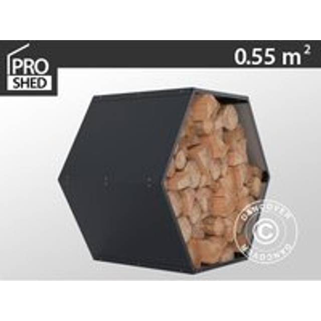 Dancover - Wood Storage, raised Garden Bed, hexagonal, 93x60x80 cm,