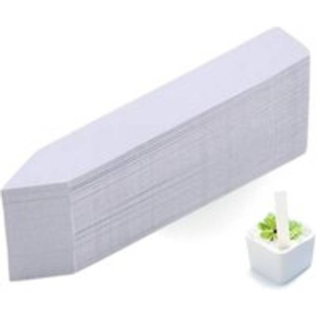Cyslmuk - 100pcs Plastic Plant Labels, White Plastic Garden Tags, Plastic Waterproof Gardening Flower Labels 10x2cm