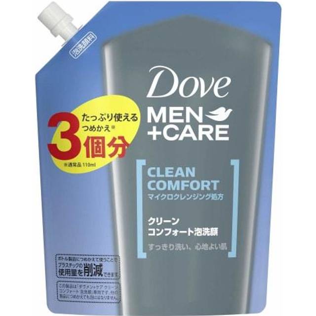 Dove MEN Clean Comfort Foam Face Wash Refill Large Capacity 330ml Moisturizing Sebum Stickiness For Men +Care Men's