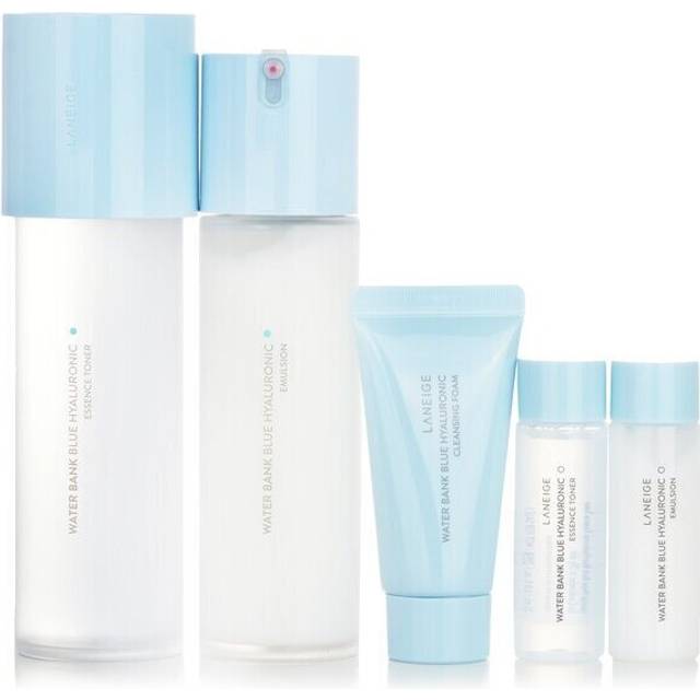 Laneige Water Bank Blue Hyaluronic 2 Step Essential Set (For Combination to Oily Skin) 5pcs