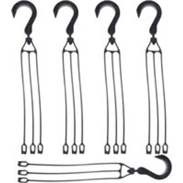 Cyslmuk - 5 Packs Plastic Flower Pot Hanging Chain, 360° Rotatable Hanging Basket Hook, Flower Pot Holder (Black)