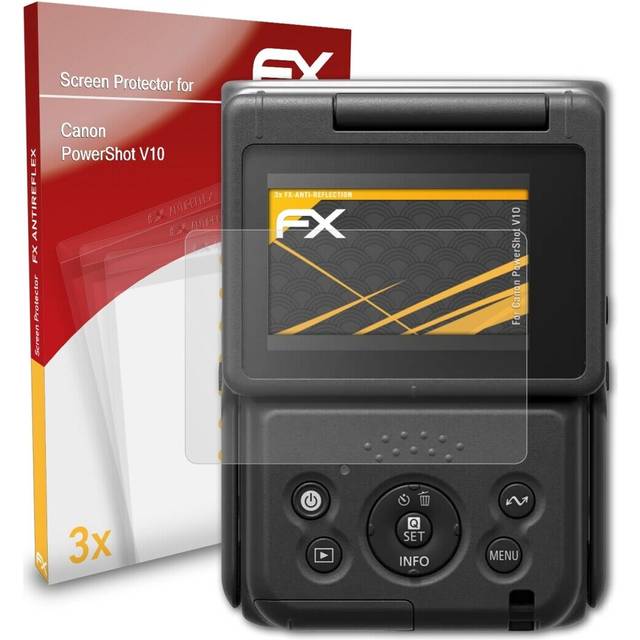 Atfolix 3x screen protection film for canon powershot v10 matt&shockproof