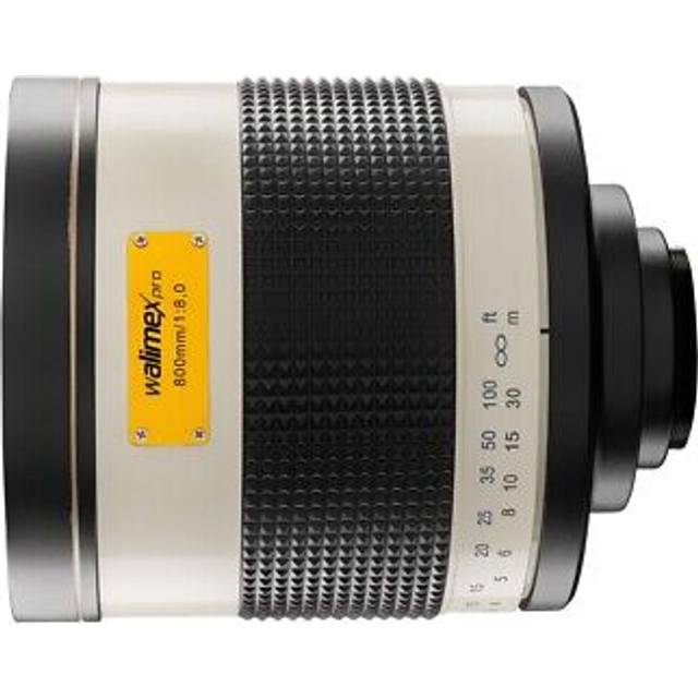Walimex Pro 800mm 1:8.0 DSLR mirror lens for Canon RF lens bayonet white (calculated for full-frame sensor, filter diameter incl. protective cap)
