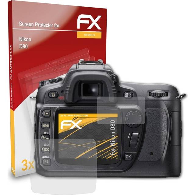 Atfolix 3x Screen Protector For Nikon D80 Screen Protection Film Matt&shockproof
