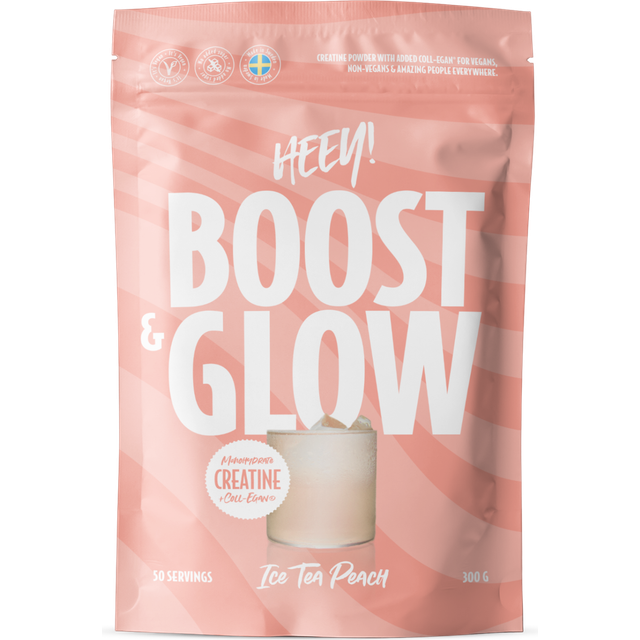 Heey! Boost & Glow Creatine + Coll-egan® 300 G Ice Tea Peach
