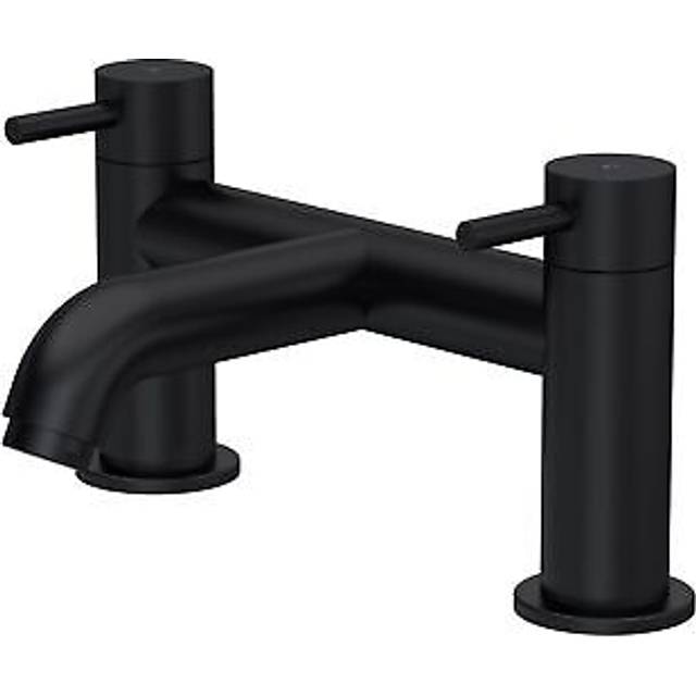 Round Minimalist Deck Mounted Bath Filler Tap - Matt Black - Balterley