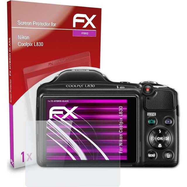 Atfolix glass protector for nikon coolpix l830 9h hybrid-glass