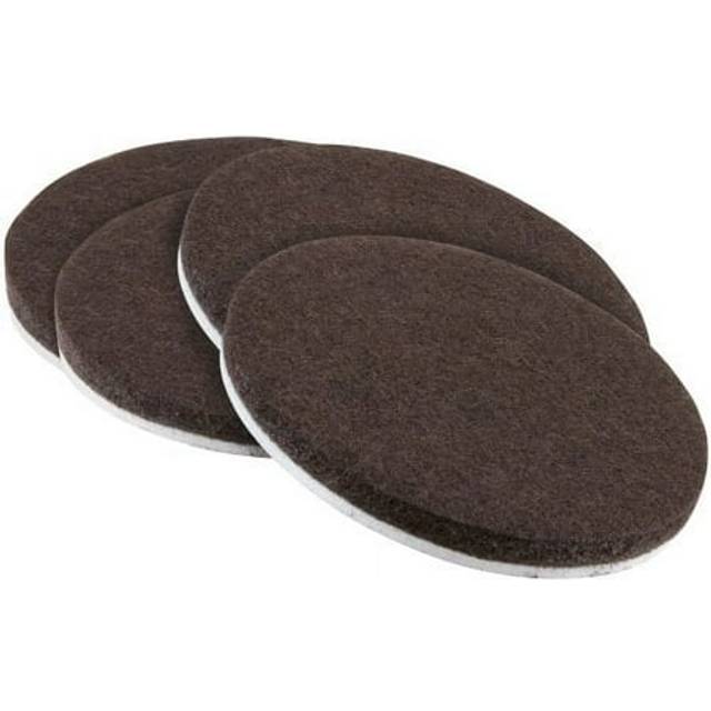 "softtouch 2 1/2"""""""" Round Heavy Duty Self Stick Felt Furniture Pads to Protect Hardwood Floors from Scratches  2-1/2 Inch  Brown  4 Count"