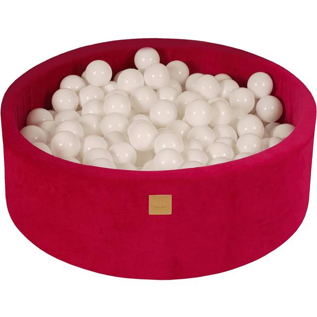 Round Ball Pit MeowBaby® Velvet, Magenta 90x30 cm