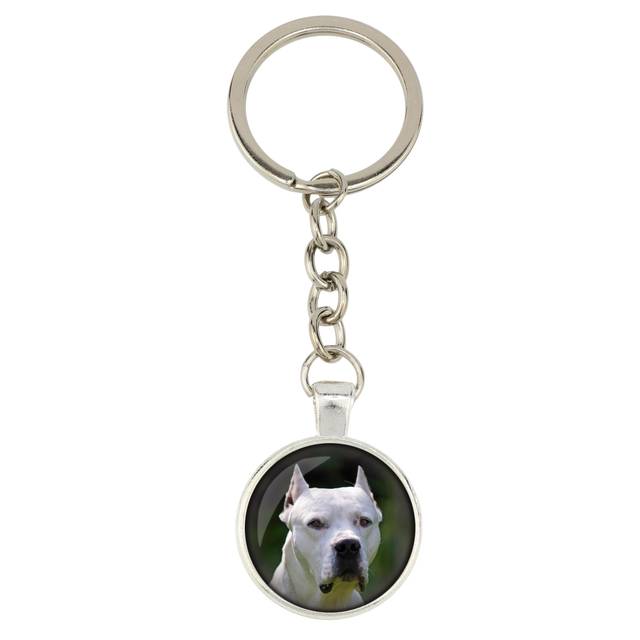 Dogo argentino - keychain with your photo, key decoration, bag pendant from art-