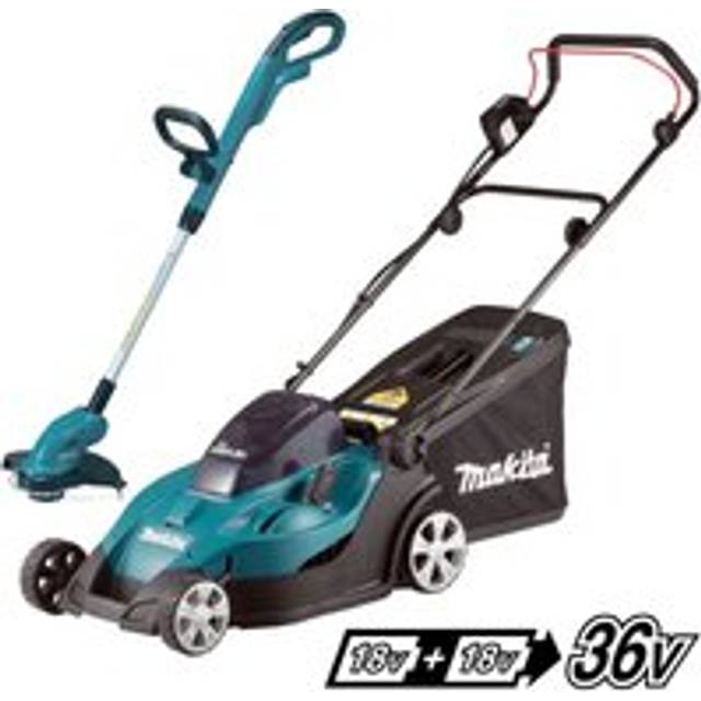 Makita DLM431Z Twin 18v / 36v LXT Cordless 43cm Lawn Mower + DUR181 Strimmer
