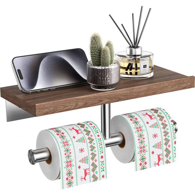 Brenicia Wall Mounted Toilet Paper Holder - Silver (10cm W X 10cm D)